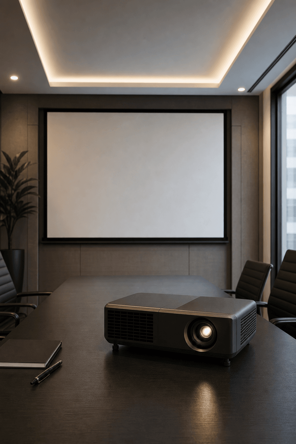 Projetor em sala de reunião